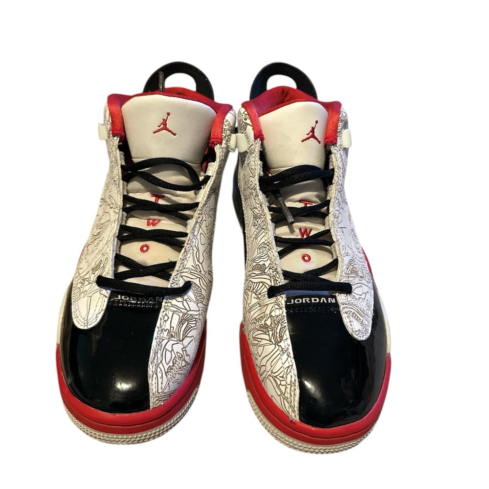 JORDAN DUB ZERO SNEAKERS RED BLACK WHITE.